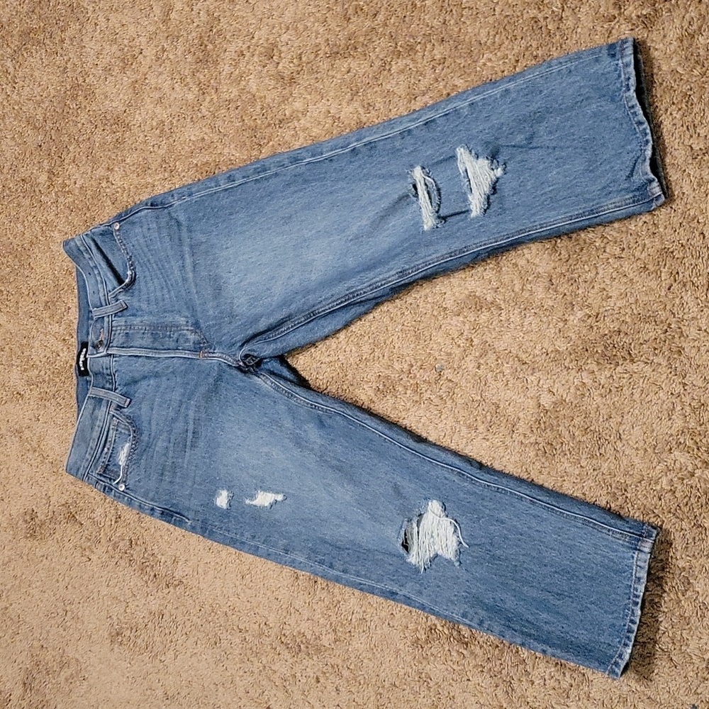 EXPRESS HIGH RISE DAD CROP ANKLE JEANS SZ 6 EXCELLENT